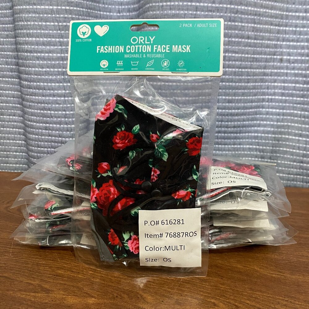 20 Piece Adult Floral Roses Cloth Face Mask Reusable Washable Breathable Unisex